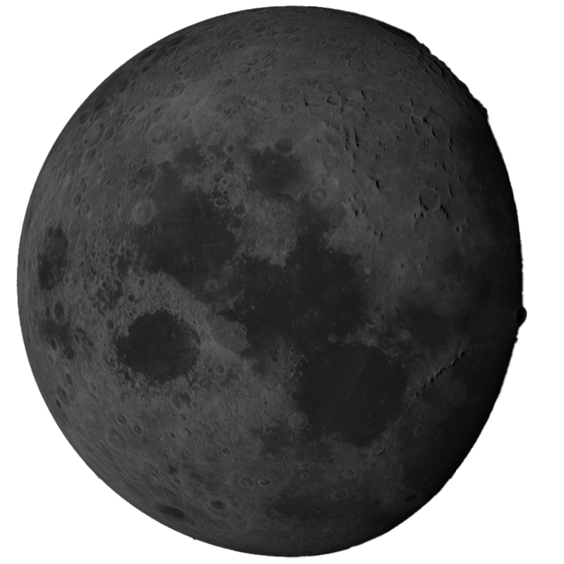 Realistic depiction of the moon