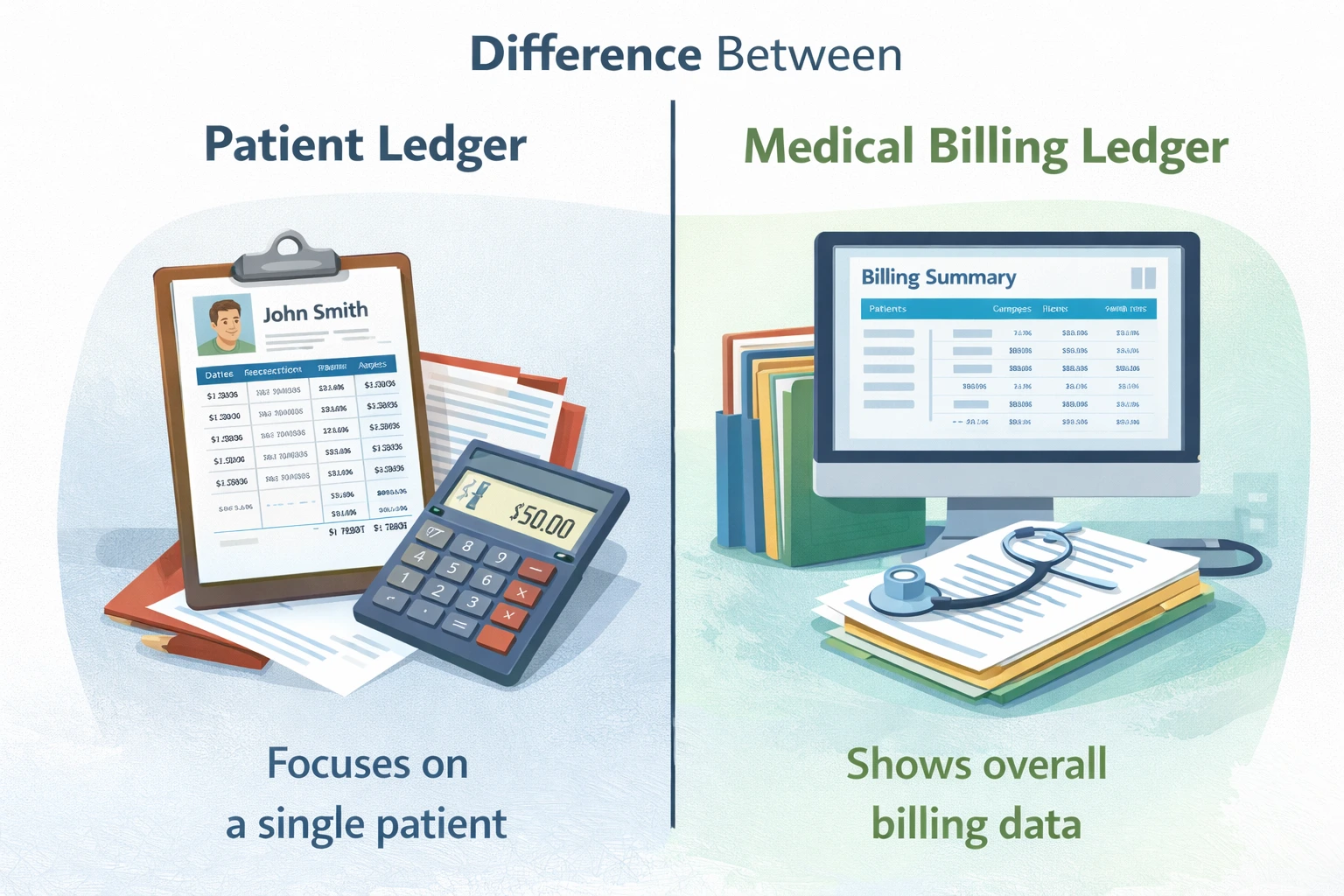 Difference Between Patient Ledger and Medical Billing Ledger