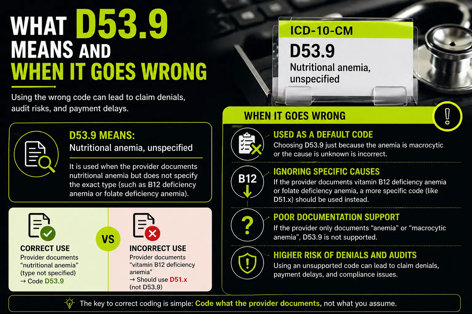What D53.9 Means and When It Goes Wrong