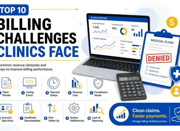 Top 10 Problems Clinics Face in Billing MedicalBilling.help infographic blog