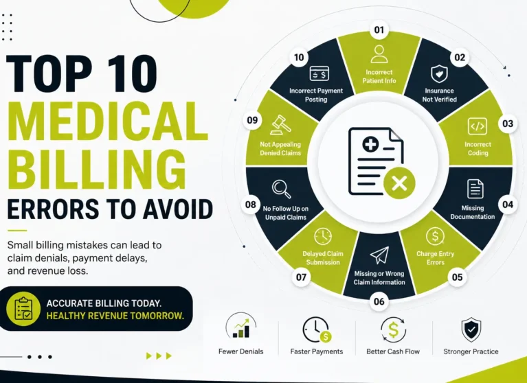 Top 10 Medical Billing Errors to Avoid infographic
