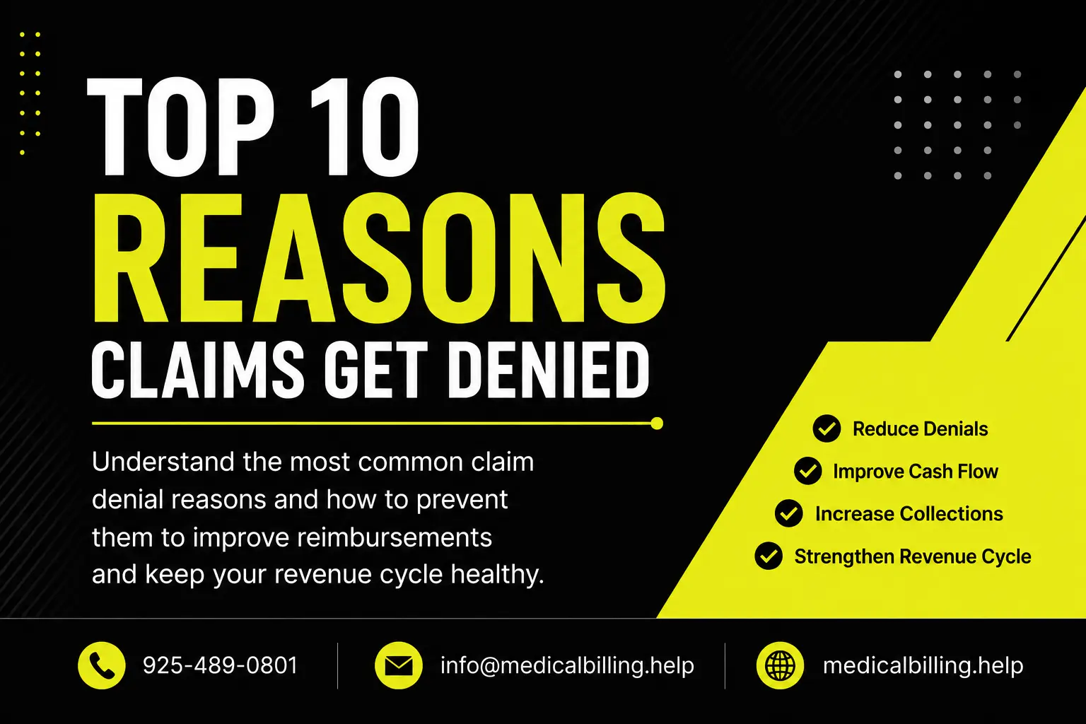 Top 10 Reasons Claims Get Denied - Medical Billing Help