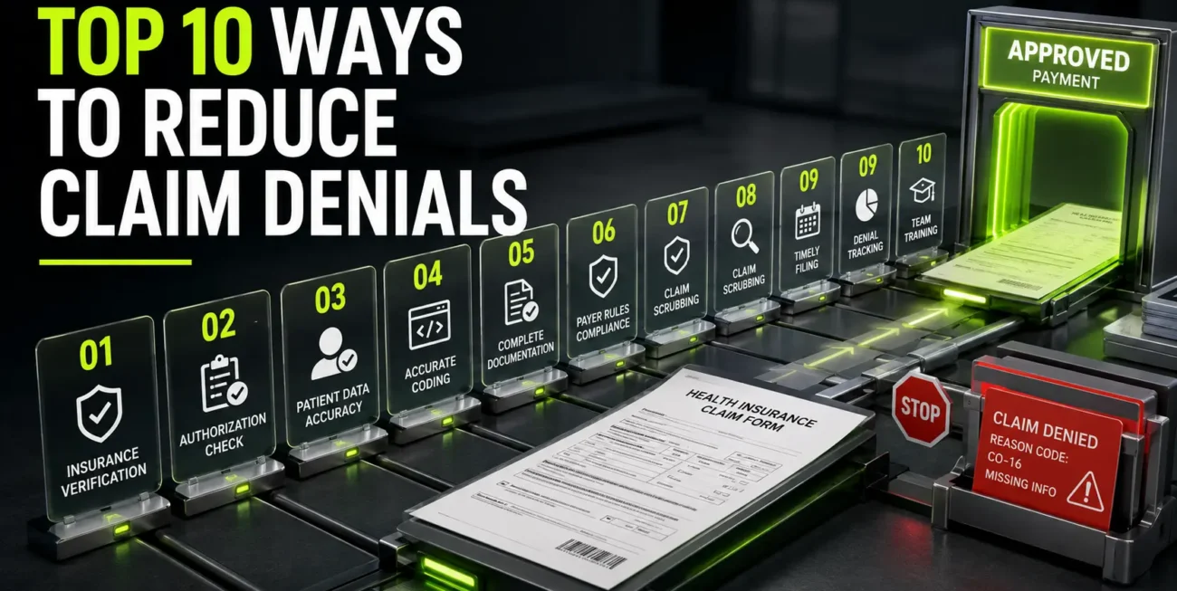 Top 10 Ways to Reduce Claim Denials - MedicalBillingHelp